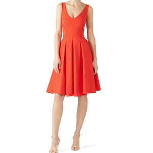 Chiara Boni La Petite Robe Corie V-Neck Fit & Flare Sleeveless Cocktail Dress